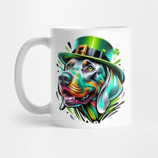 Weimaraner in Leprechaun Hat Celebrates St Patrick's Day Mug